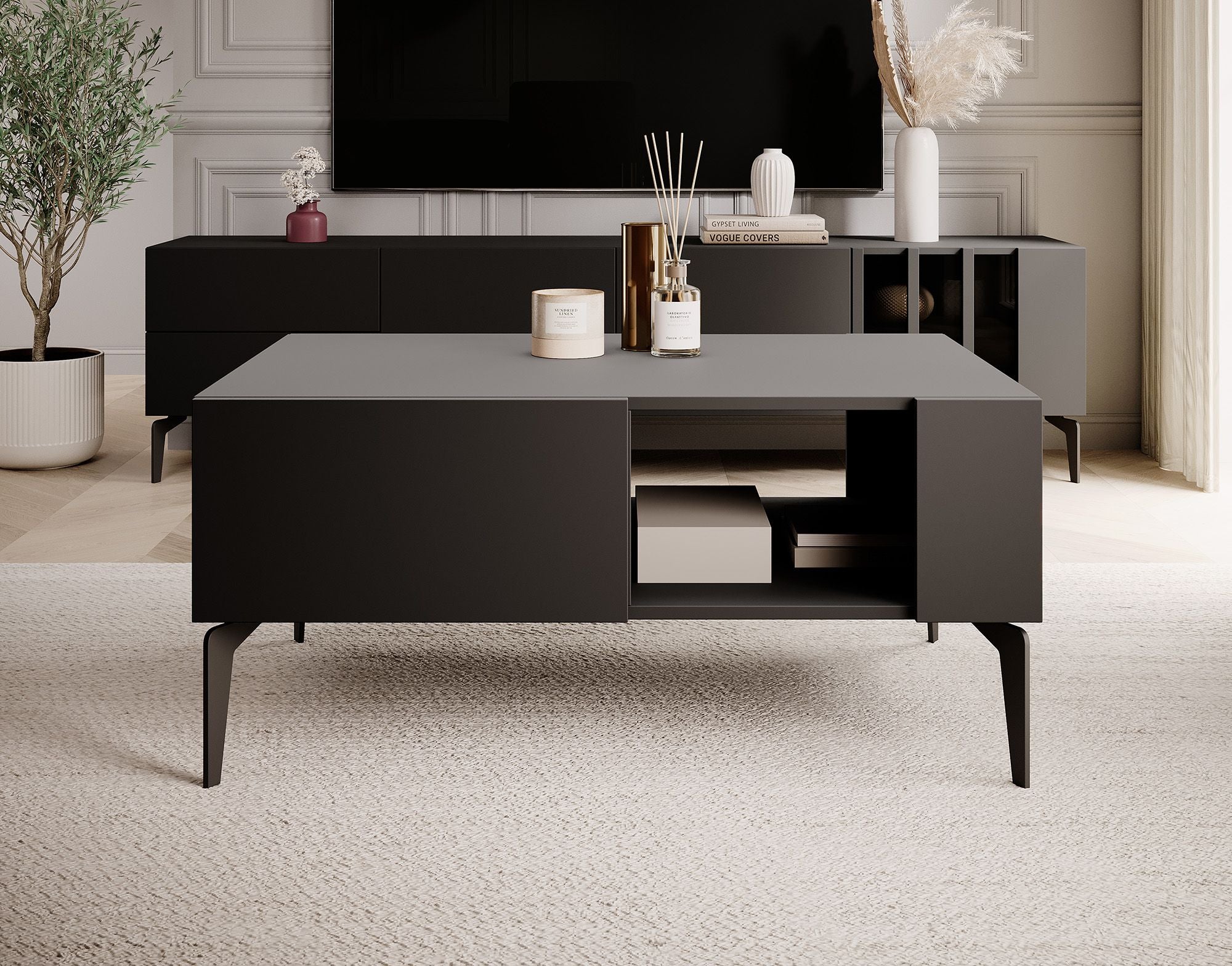 Torres - Salontafel 2 lades - Antraciet