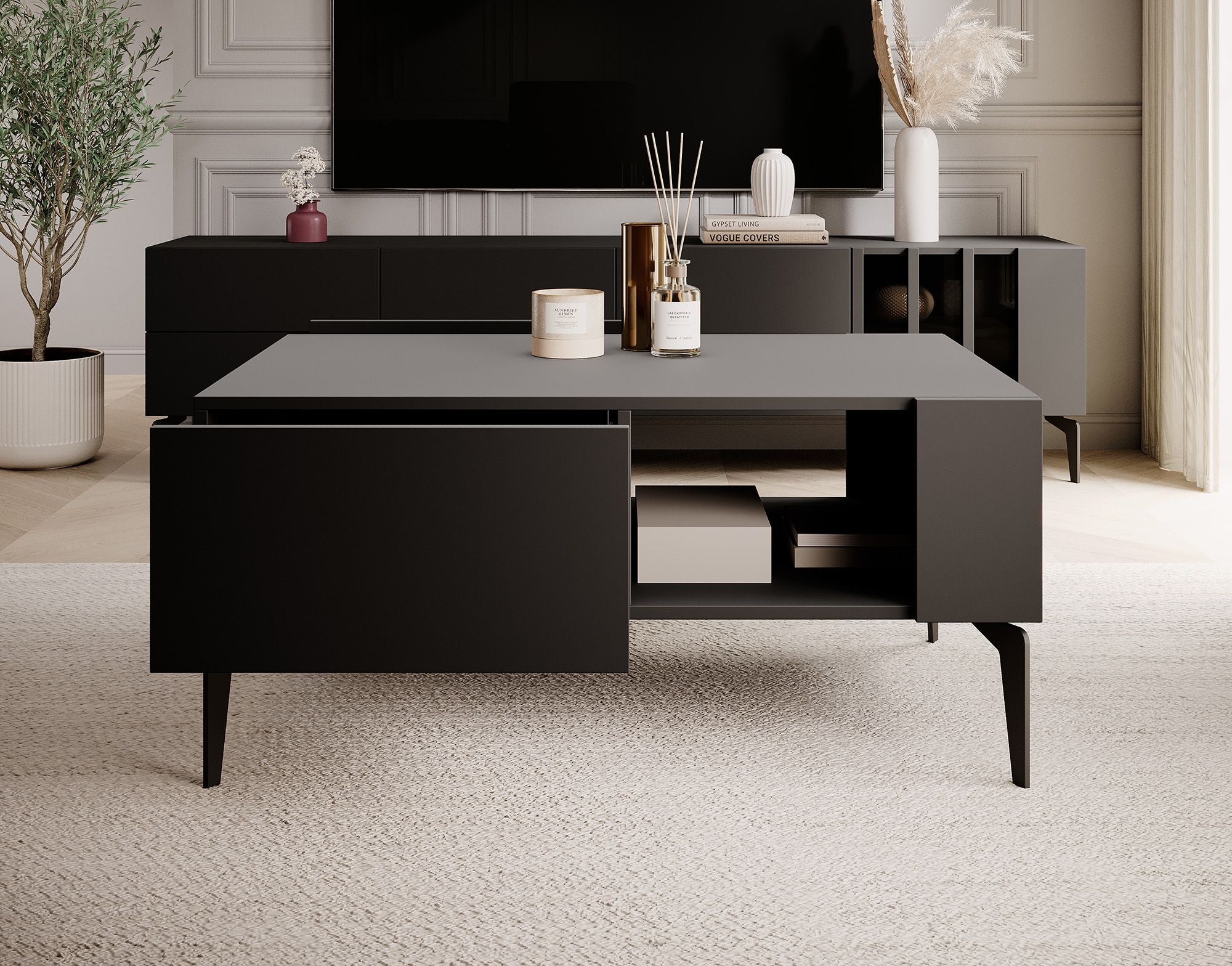Torres - Salontafel 2 lades - Antraciet
