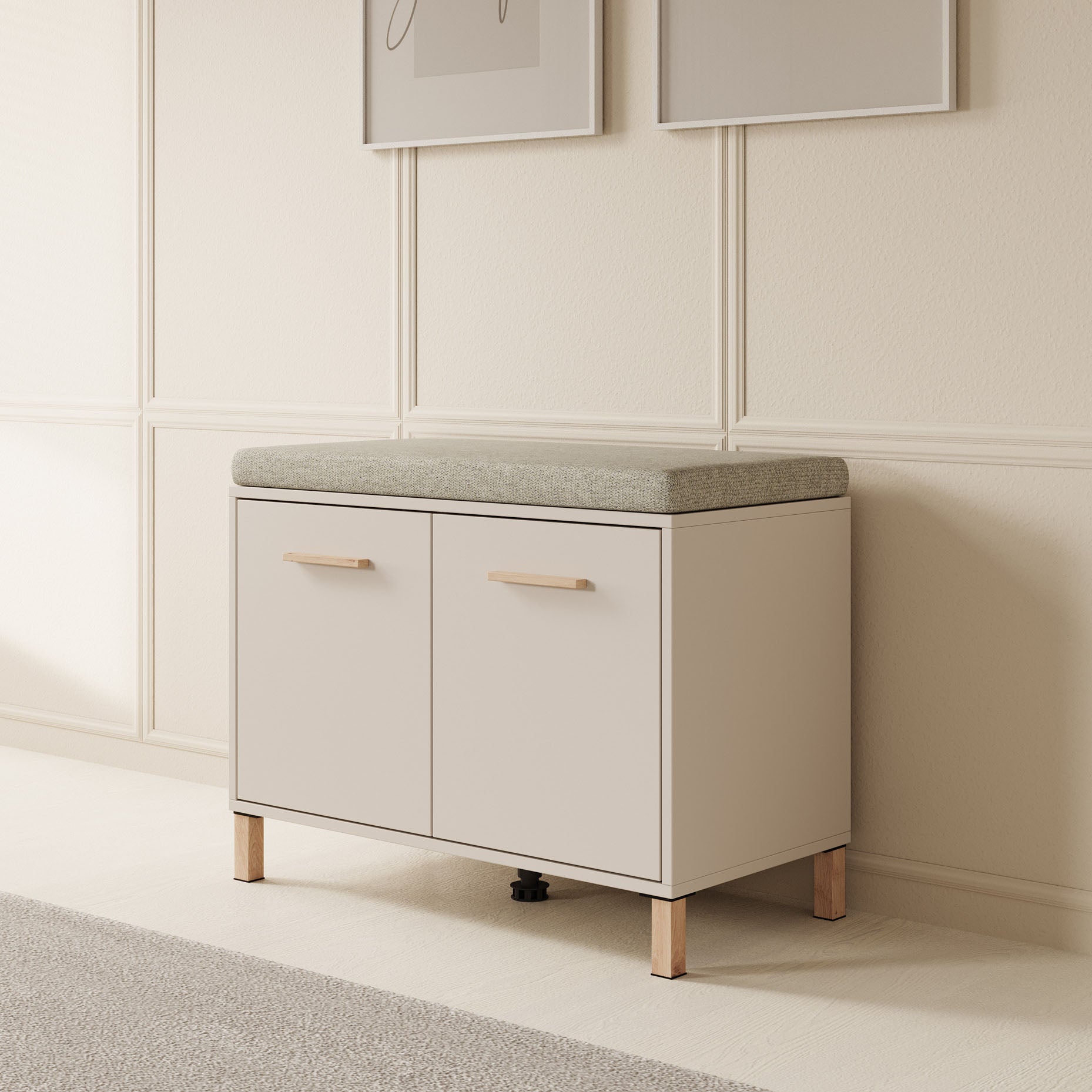 Bahia - Schoenenkast met 2 vakken - Beige