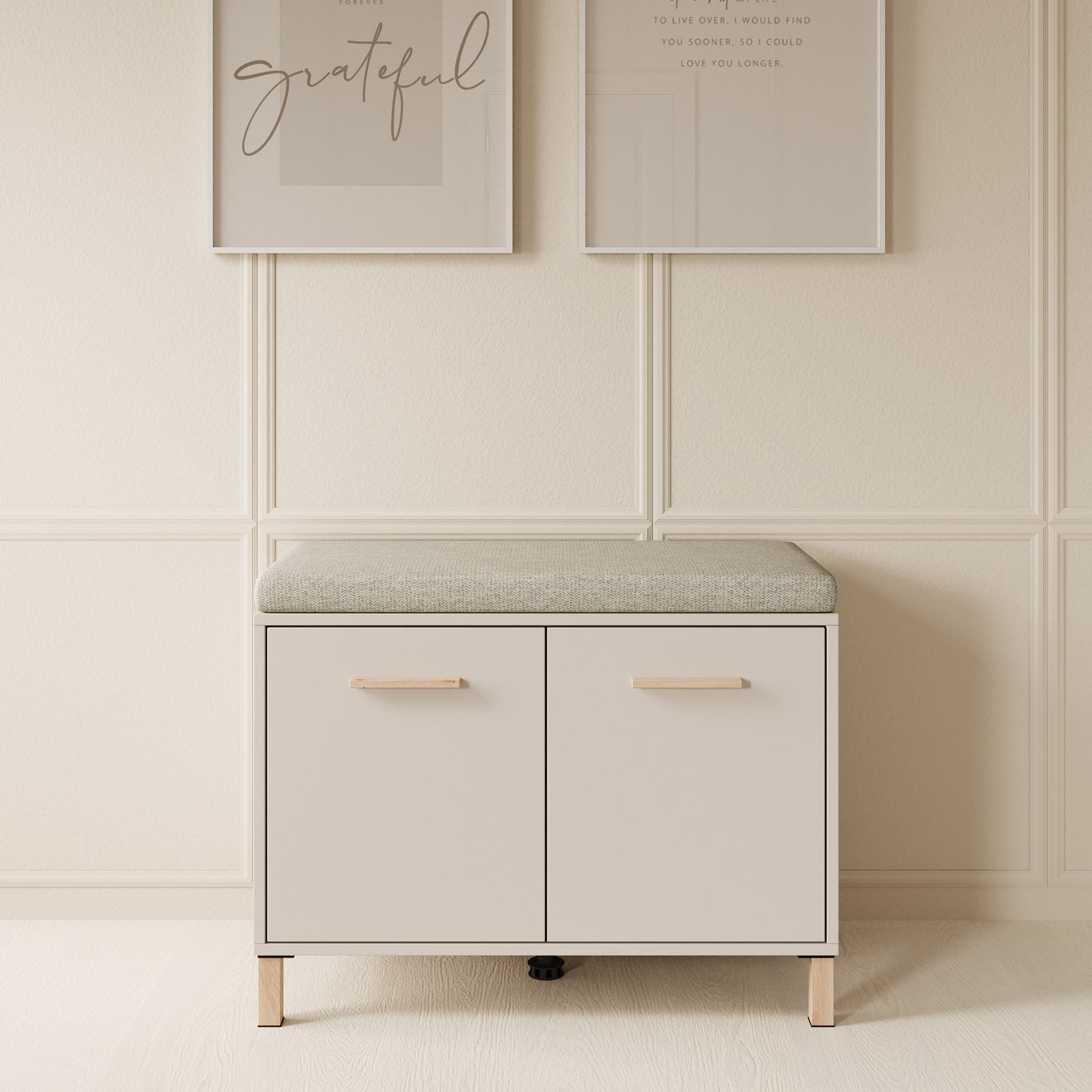 Bahia - Schoenenkast met 2 vakken - Beige