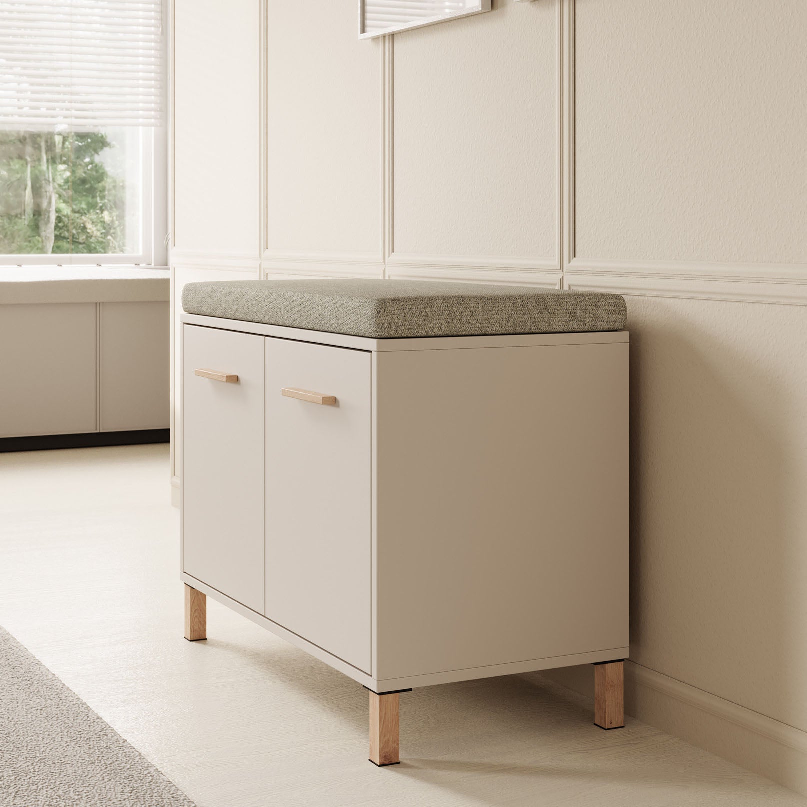 Bahia - Schoenenkast met 2 vakken - Beige