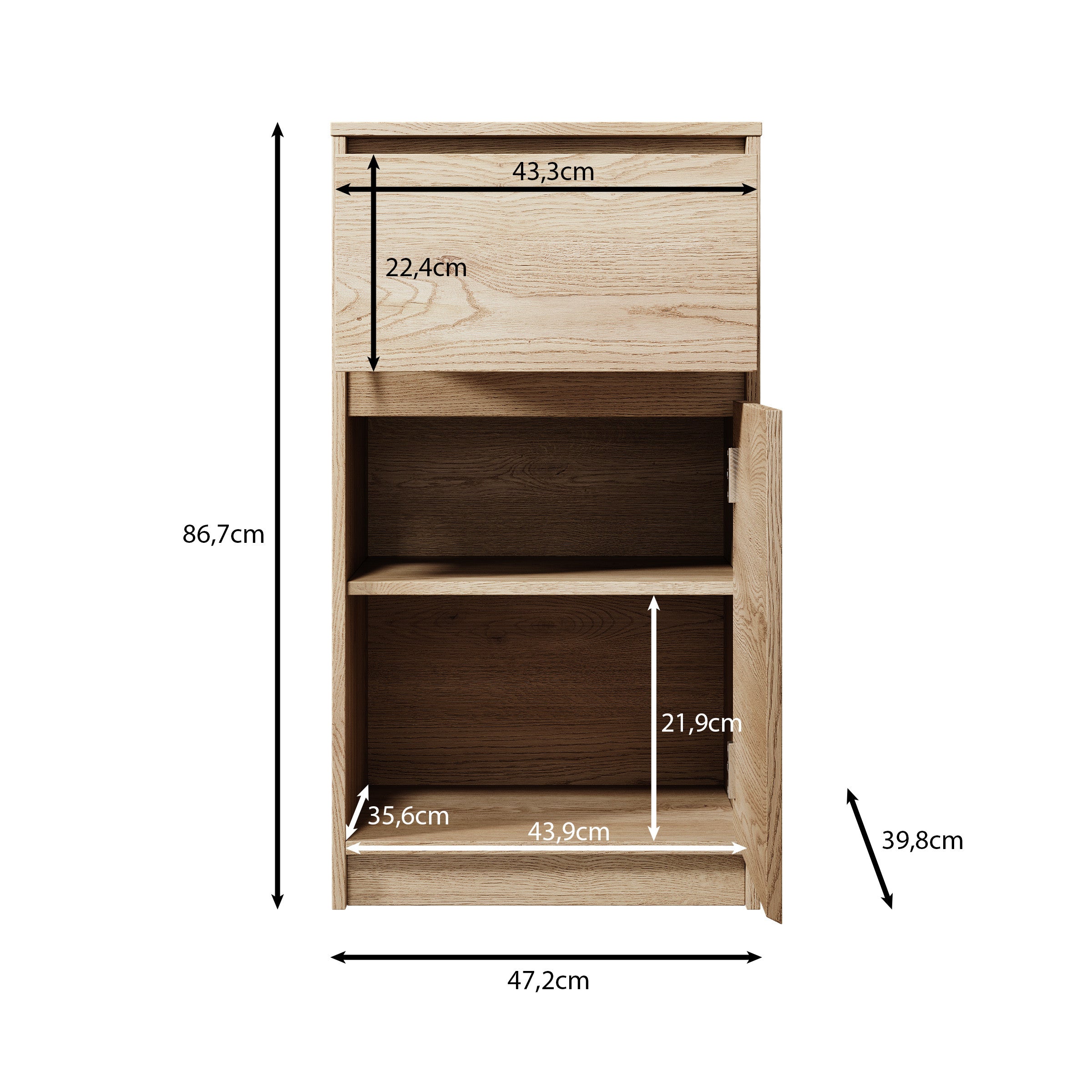 Cuarto - Schoenenkast 9 vakken - Eiken