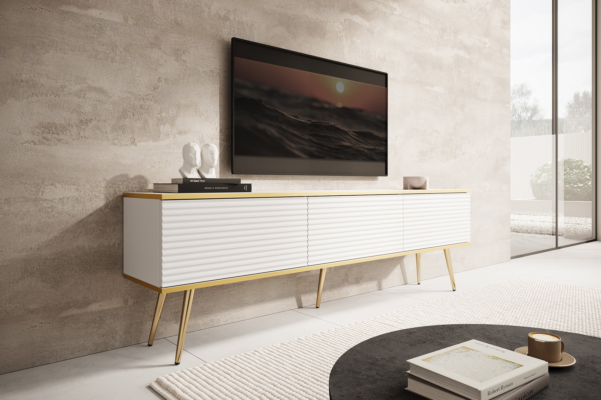 Orleans - TV-Meubel staand - Wit  - 175 cm