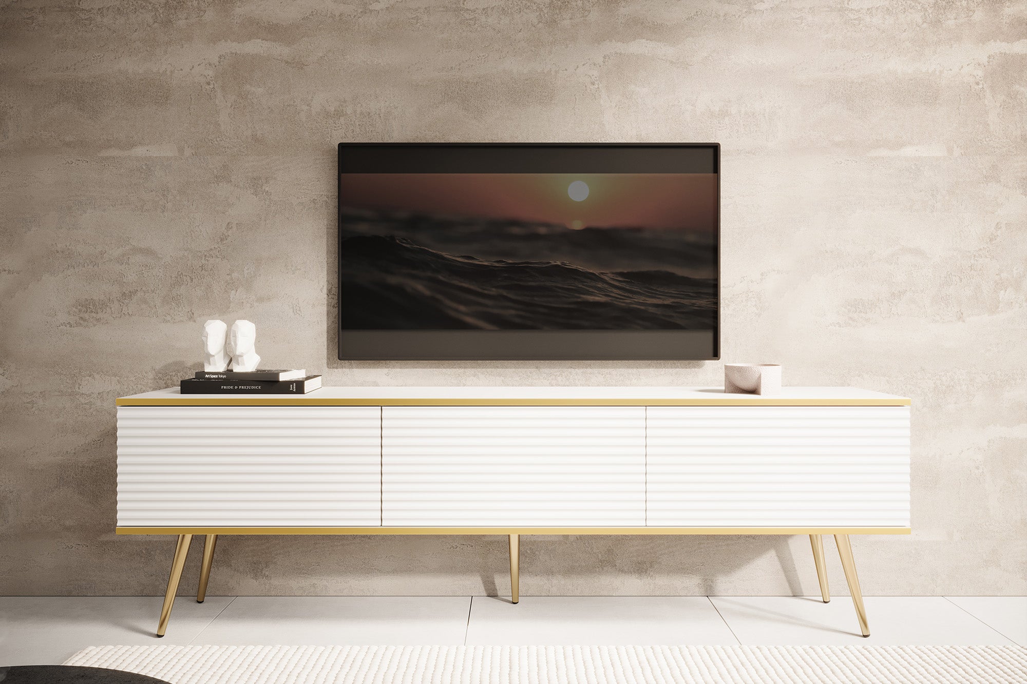 Orleans - TV-Meubel staand - Wit  - 175 cm