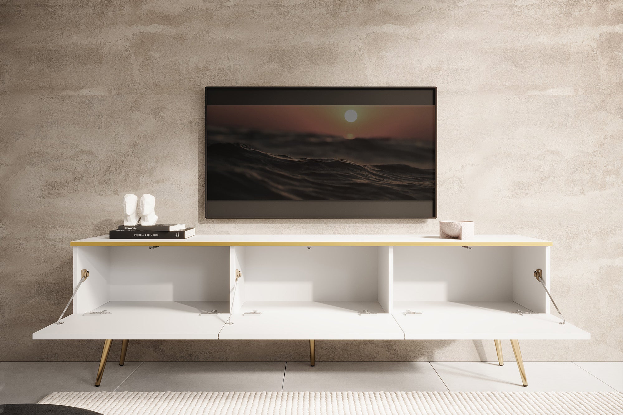Orleans - TV-Meubel staand - Wit  - 175 cm