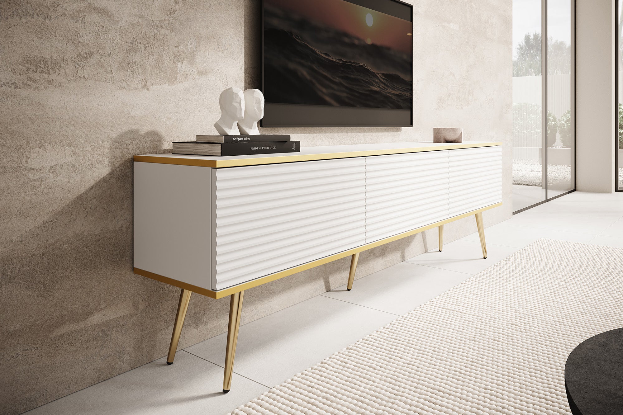 Orleans - TV-Meubel staand - Wit  - 175 cm