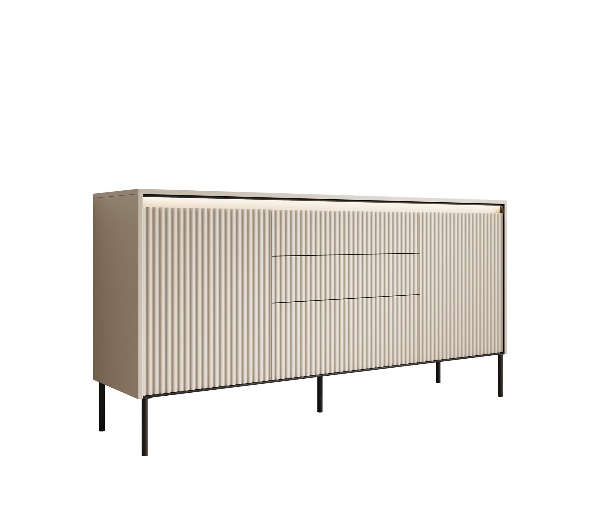 Timoteo - Dressoir - Beige - 166x40x83 cm