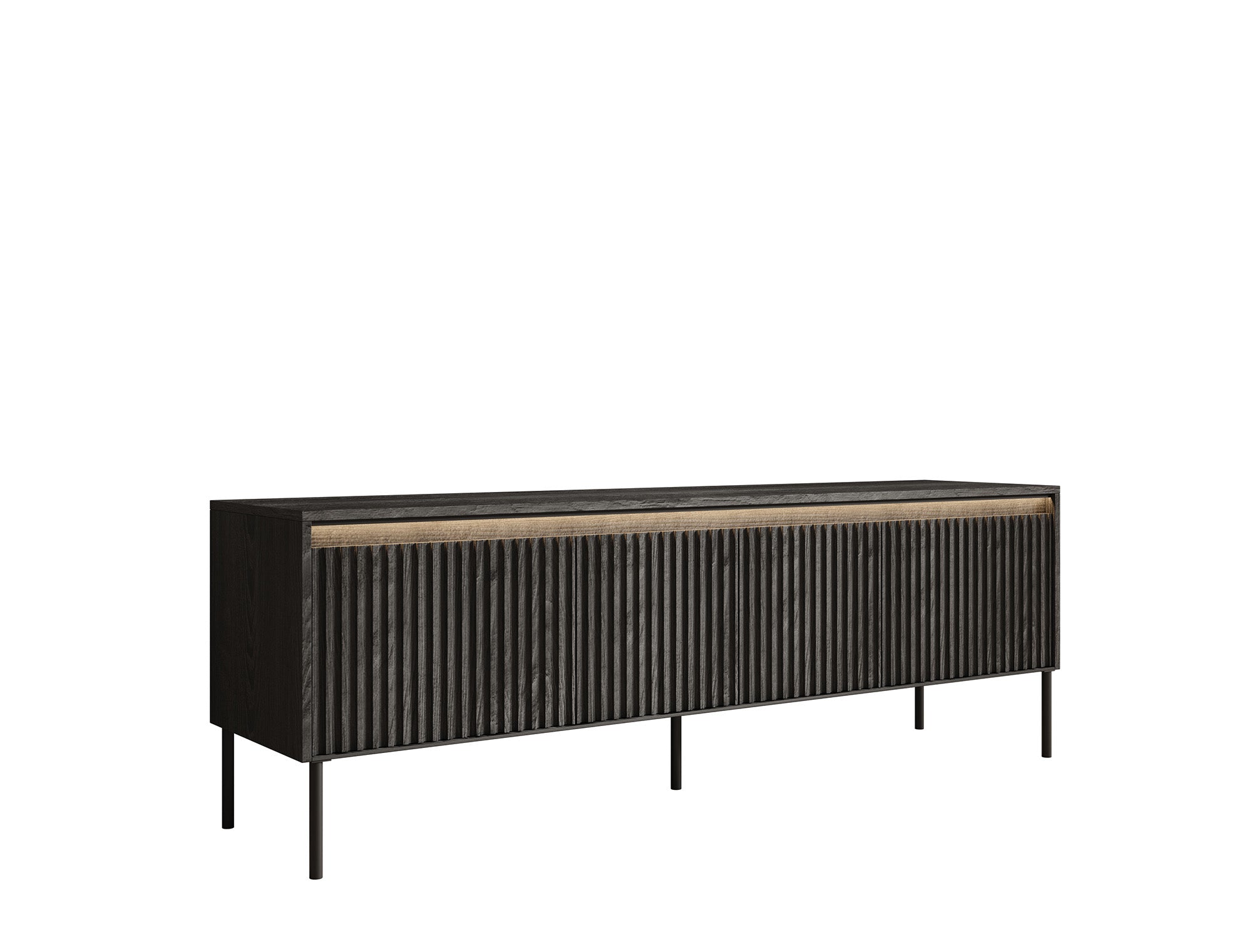 Timoteo - TV-Meubel - Mat zwart  - 167 cm