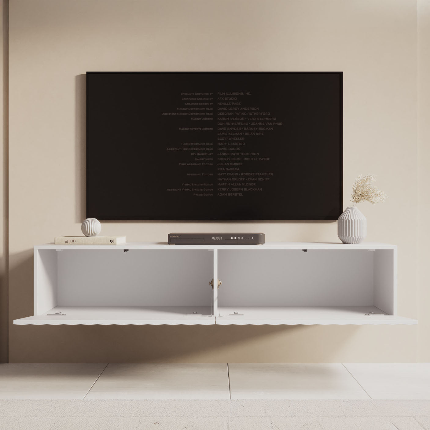 Angelina - TV-Meubel - Wit - 154 cm