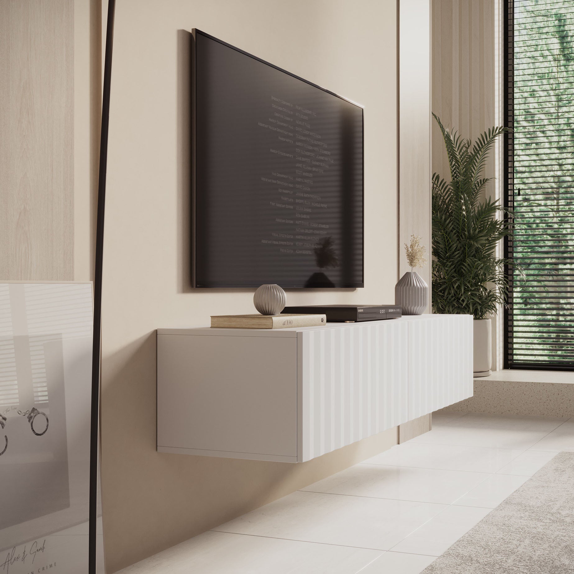 Angelina - TV-Meubel - Wit - 154 cm