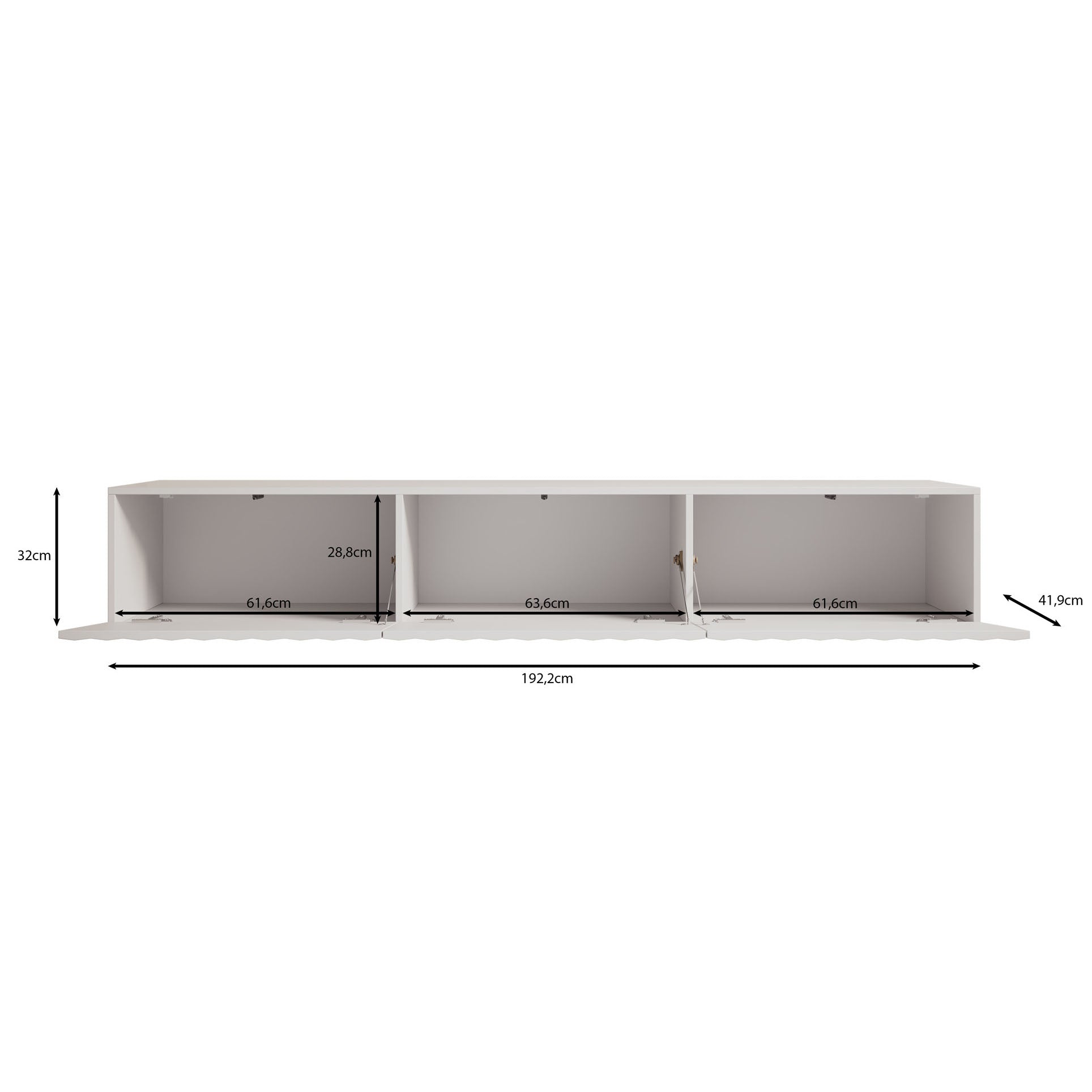 Angelina - TV-Meubel - Wit - 192 cm