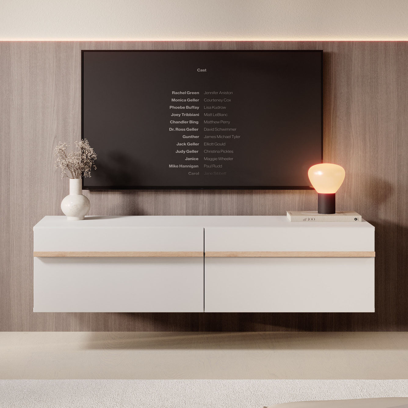Arda - TV-Meubel - Beige - 128x44x32 cm