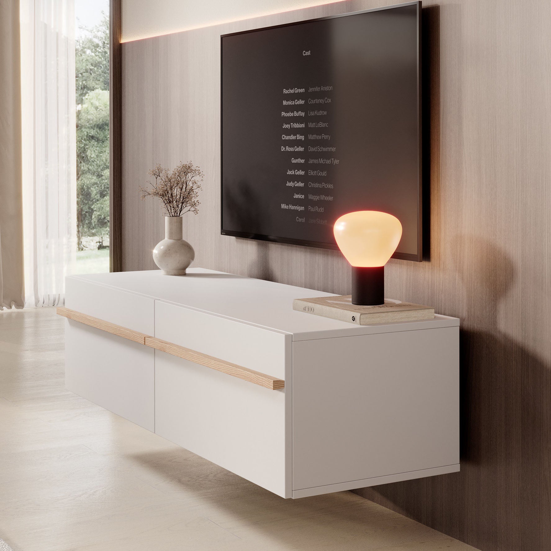Arda - TV-Meubel - Beige - 128x44x32 cm