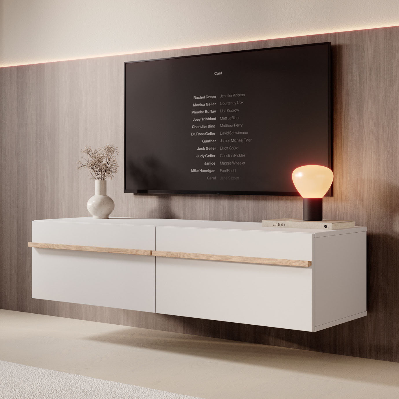 Arda - TV-Meubel - Beige - 128x44x32 cm