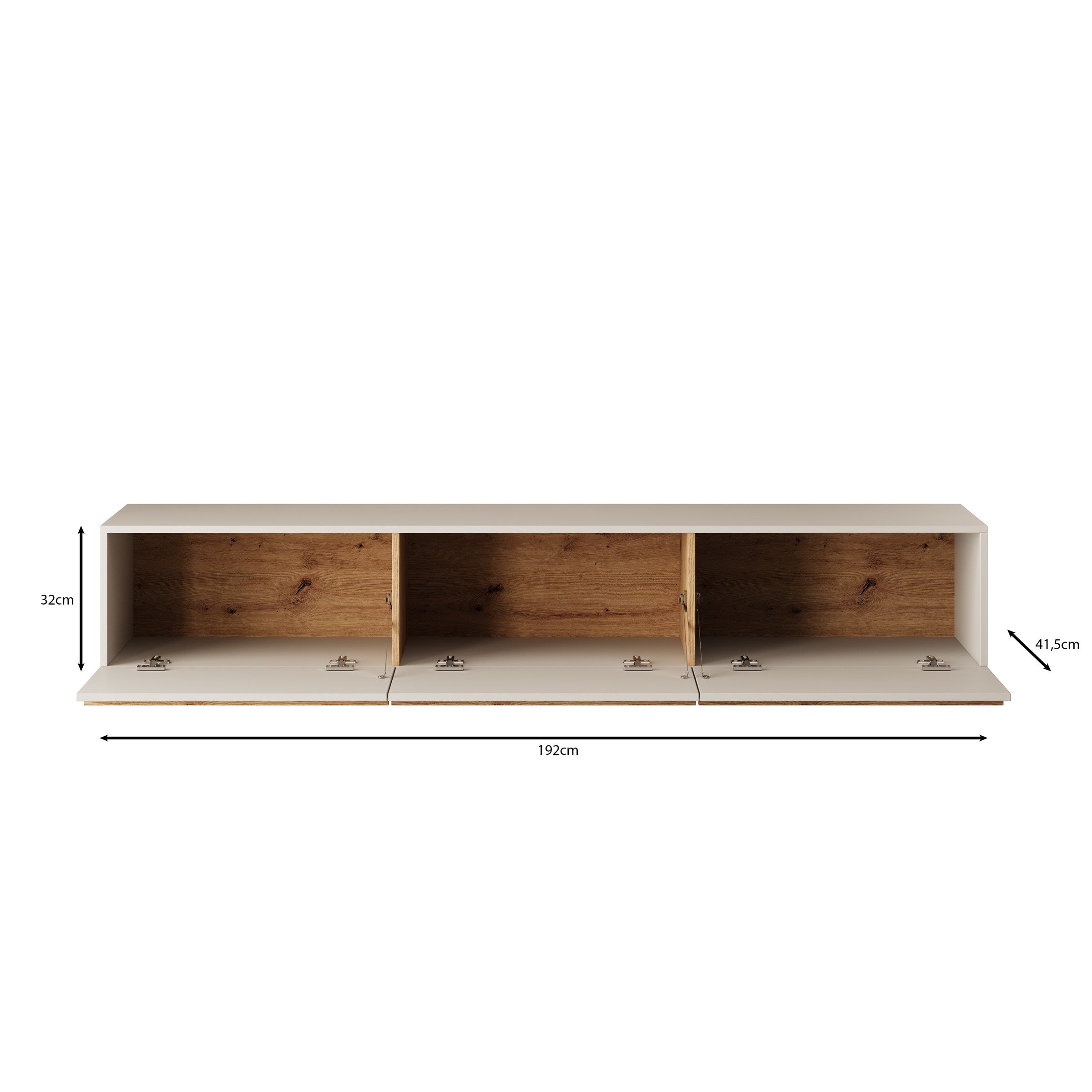 Arda - TV-Meubel - Beige - 192x42x32 cm