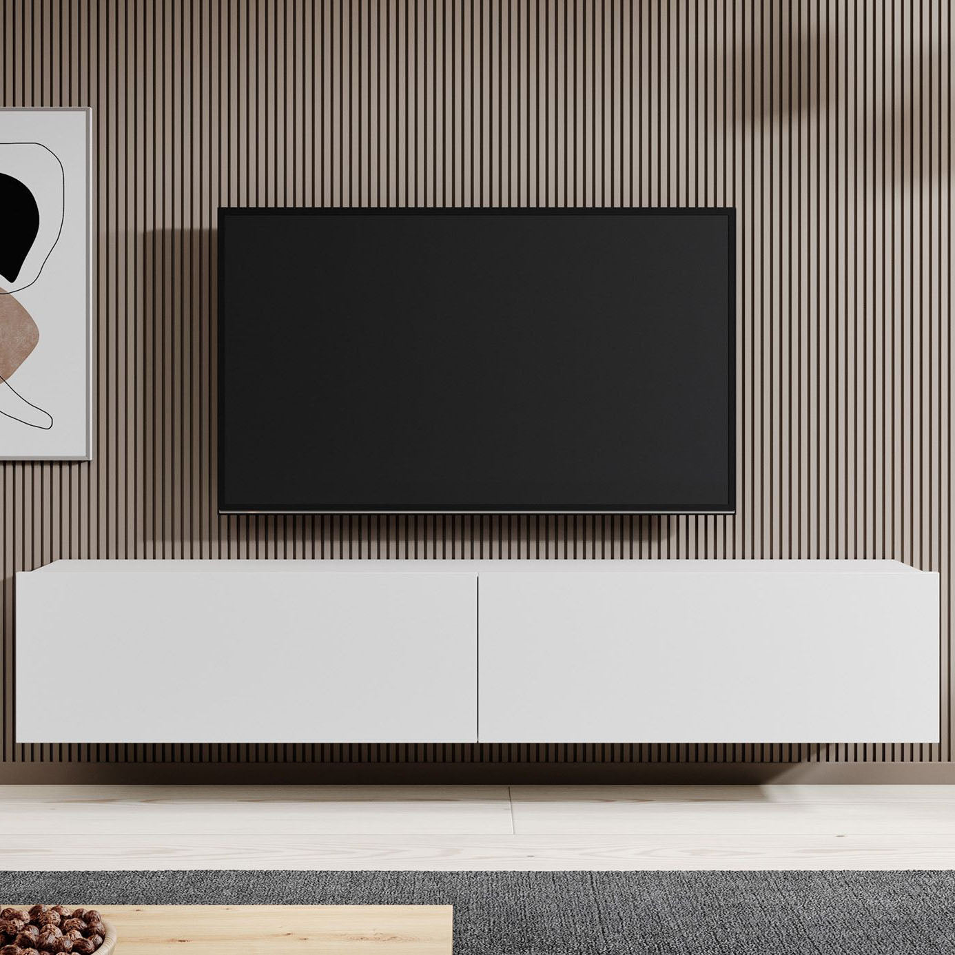 Asilento - TV-Meubel - Mat wit - 180 cm