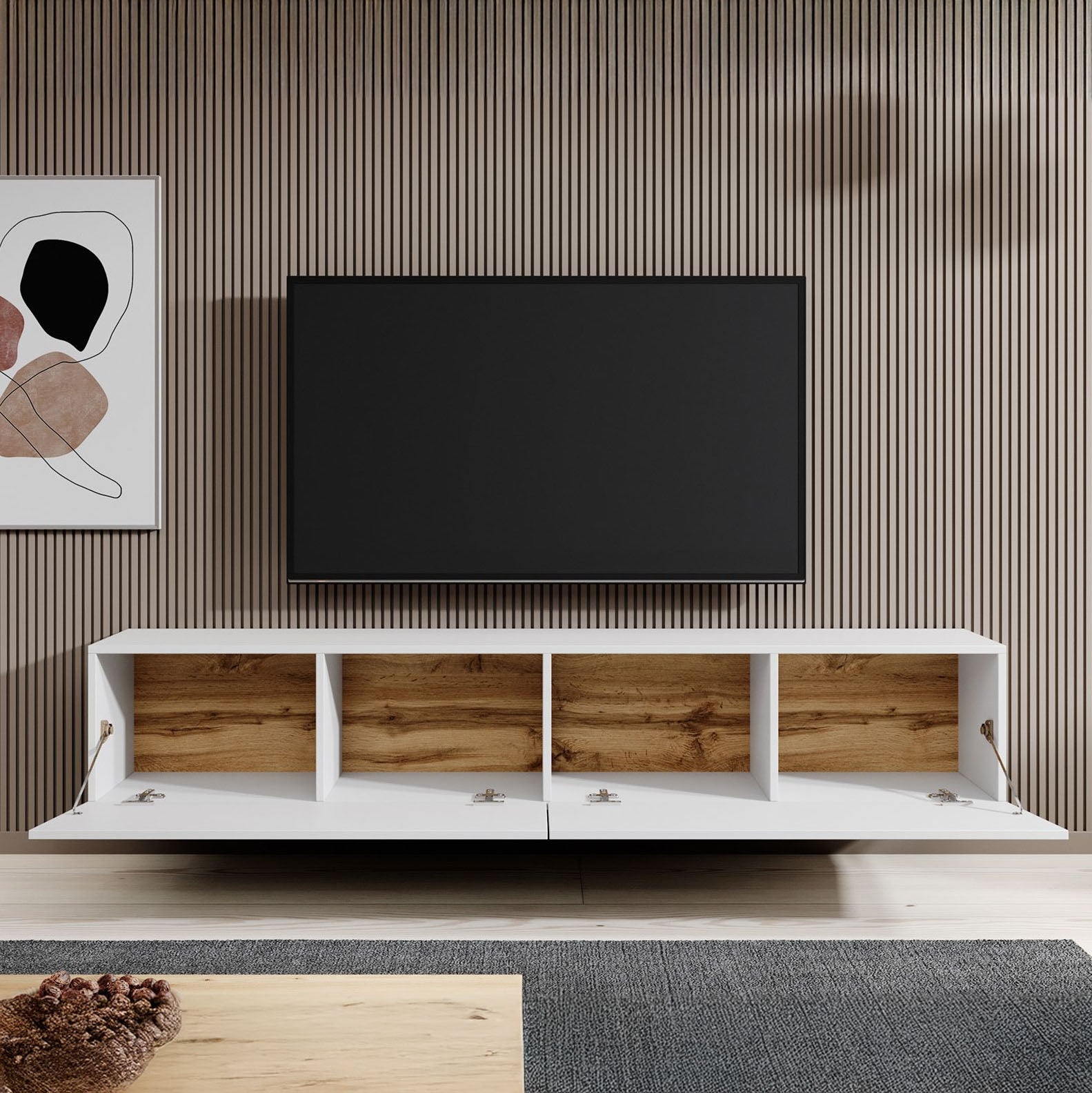 Asilento - TV-Meubel - Mat wit - 180 cm