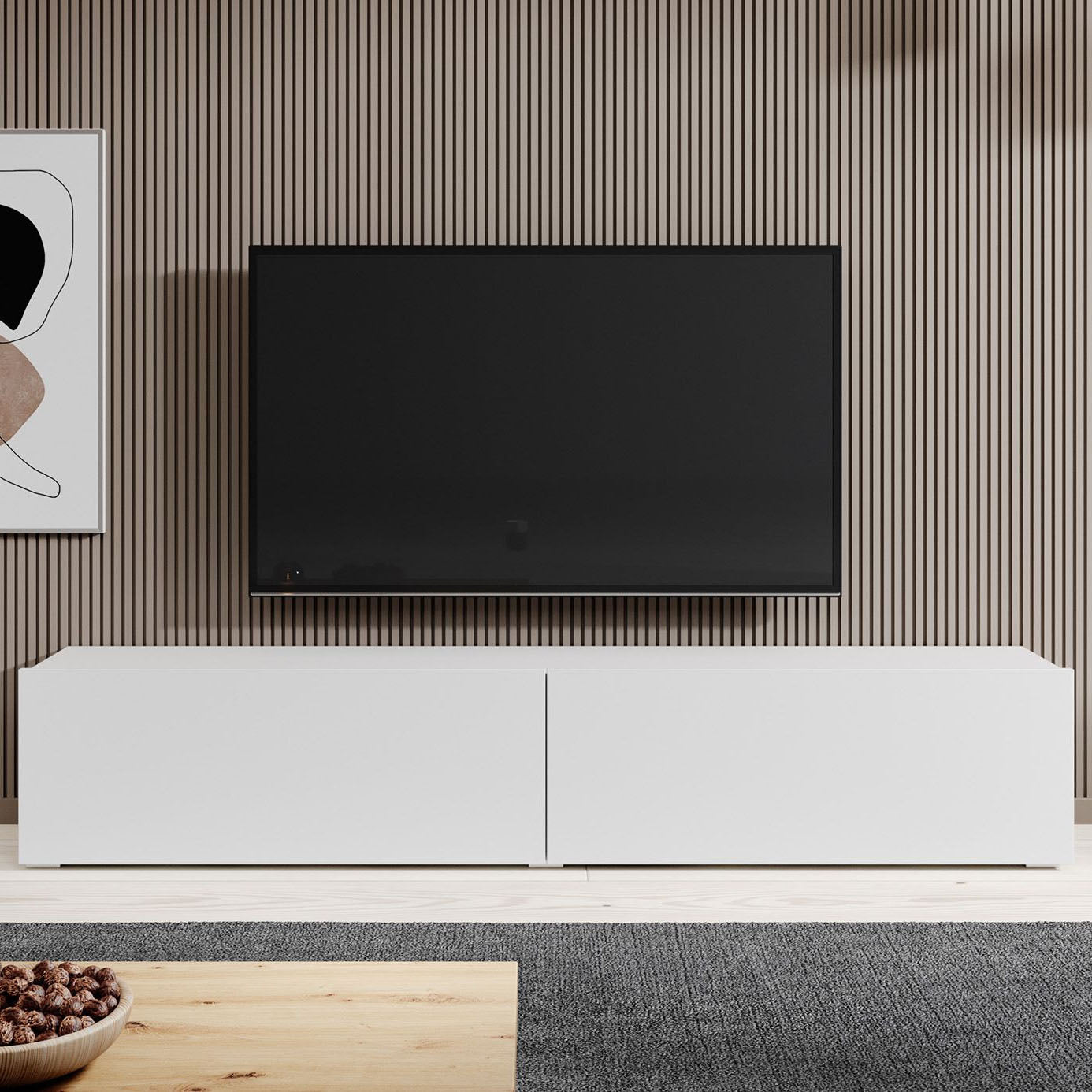 Asilento - TV-Meubel - Mat wit - 180 cm