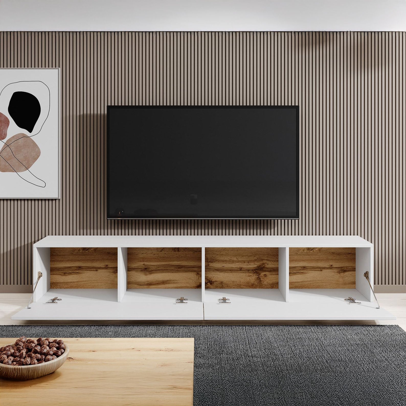 Asilento - TV-Meubel - Mat wit - 180 cm
