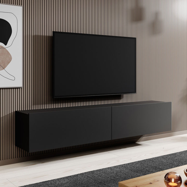 Asilento - TV-Meubel - Mat zwart - 180 cm
