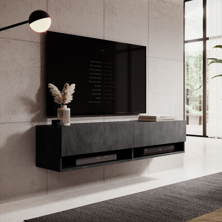 Asino - TV-Meubel  - Grijs - 140 cm