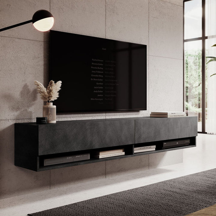 Asino - TV-Meubel  - Grijs  - 180 cm