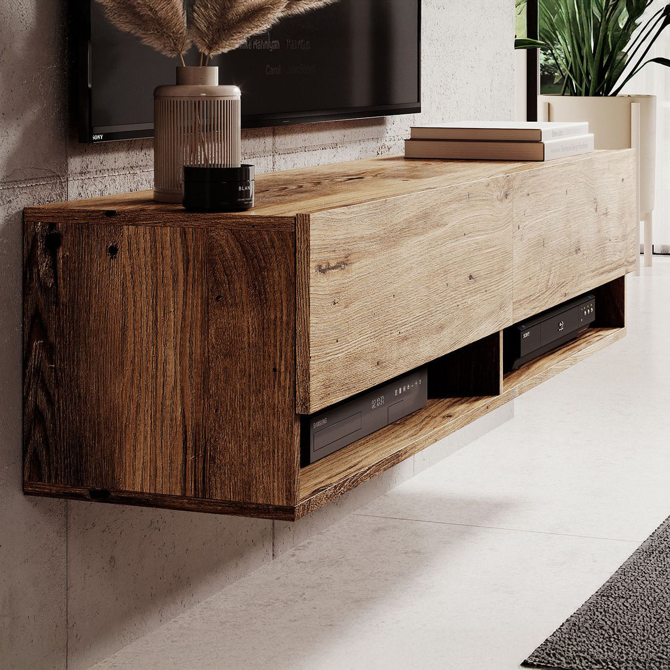 Asino - TV-Meubel  - Kastanje  - 140 cm