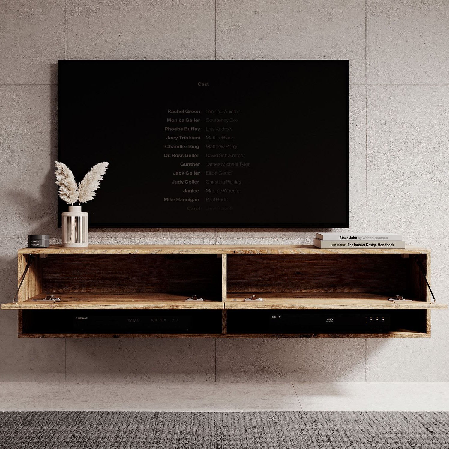 Asino - TV-Meubel  - Kastanje  - 140 cm