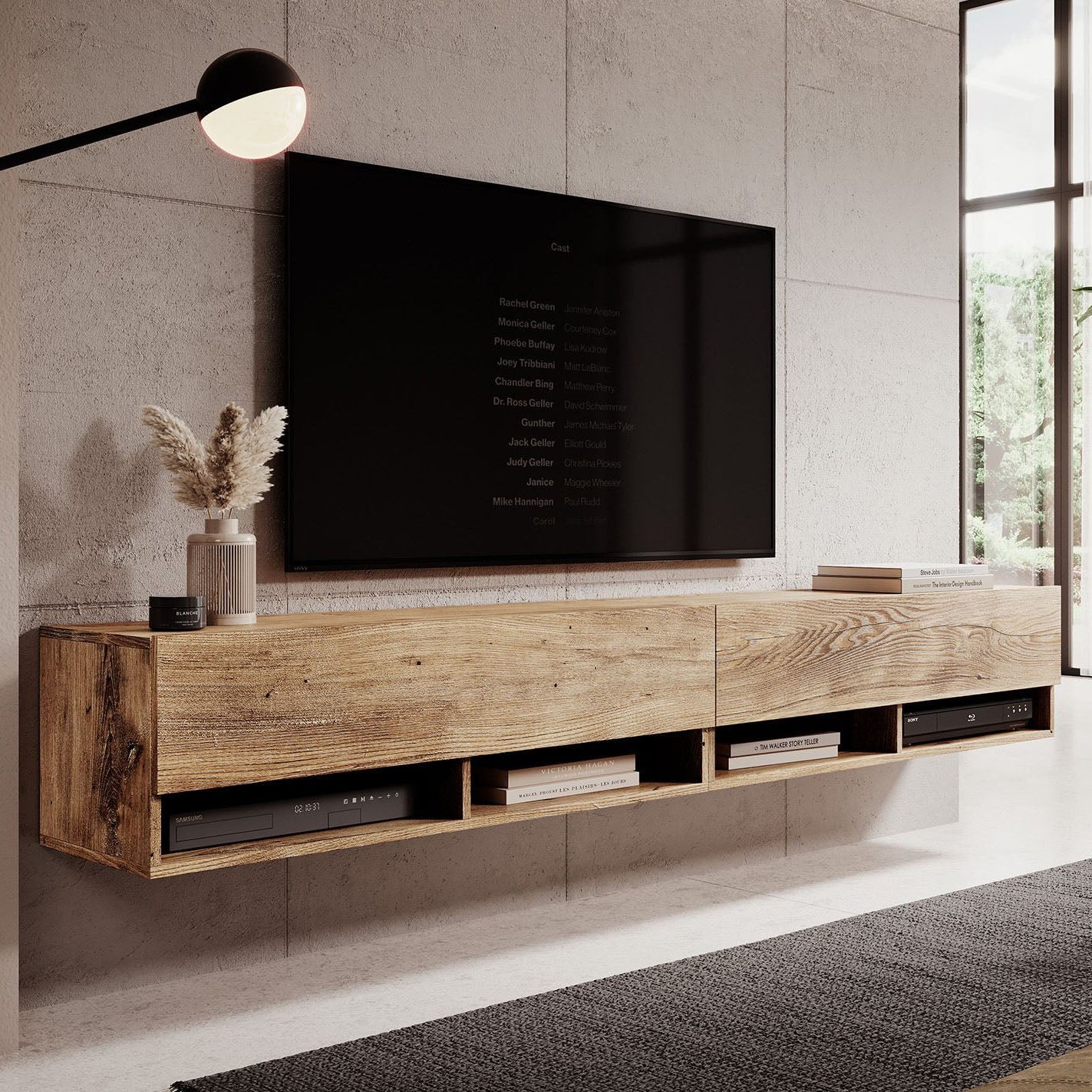 Asino - TV-Meubel  - Kastanje - 200 cm