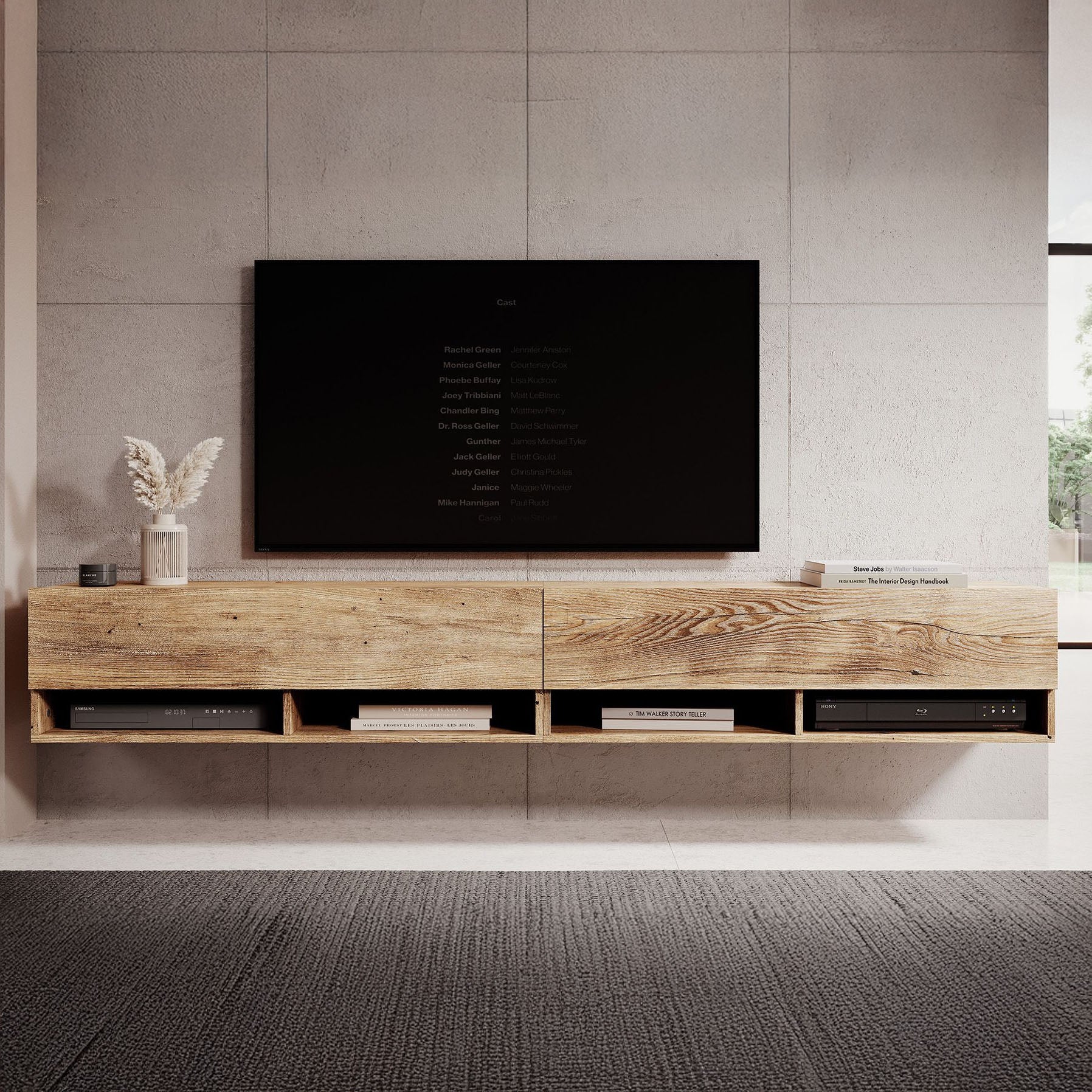 Asino - TV-Meubel  - Kastanje - 200 cm