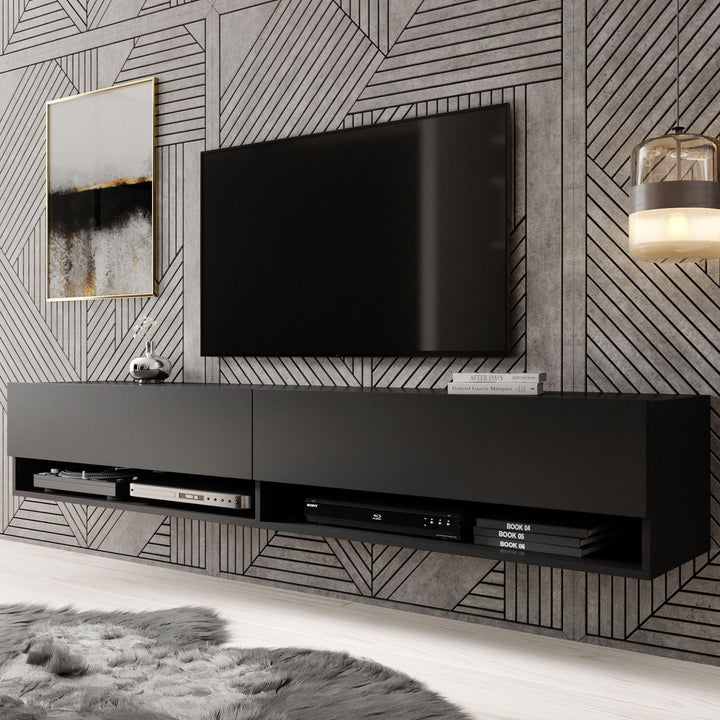 Asino - TV-Meubel  - Mat zwart  - 180 cm