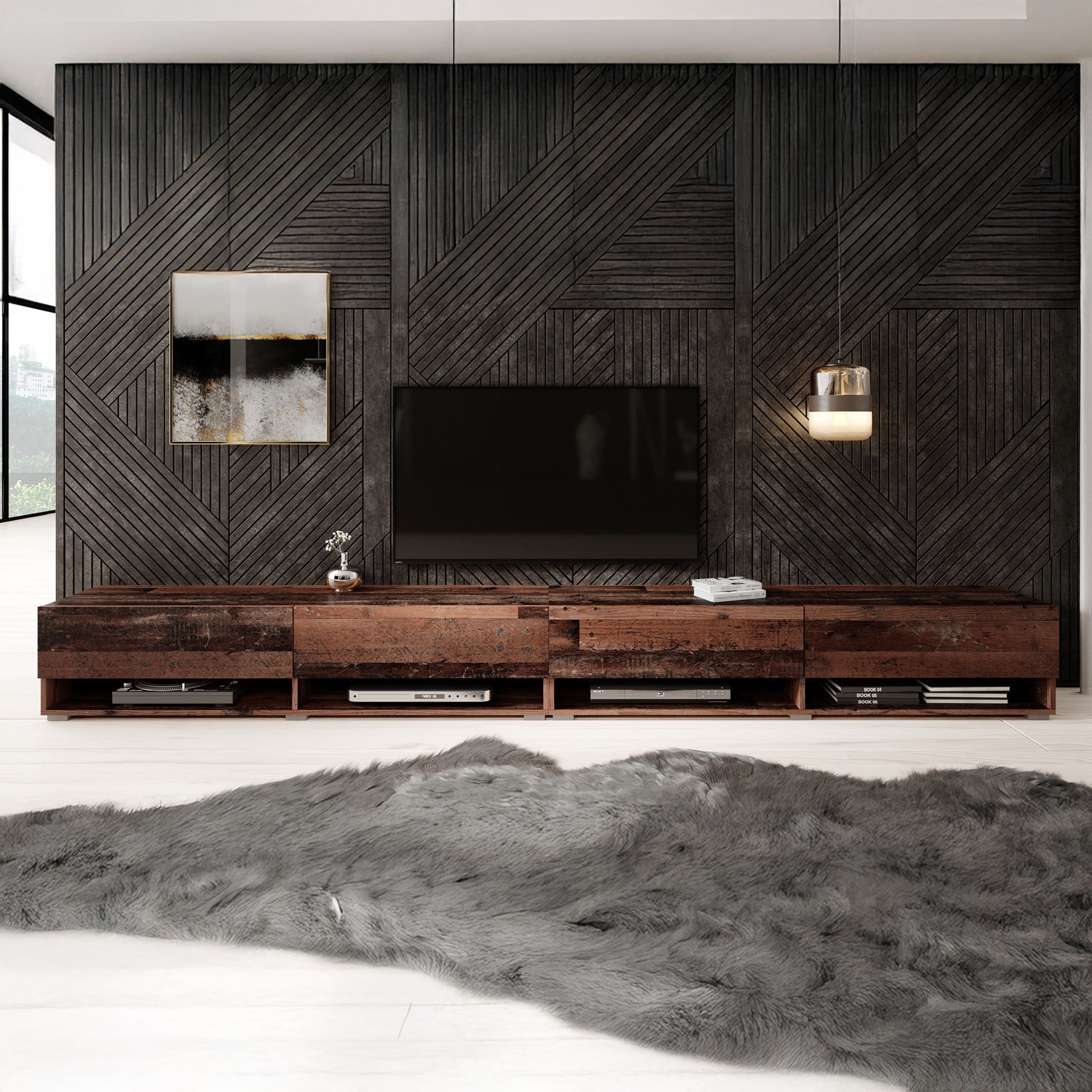 Asino - TV-Meubel  - Old wood  - 280 cm