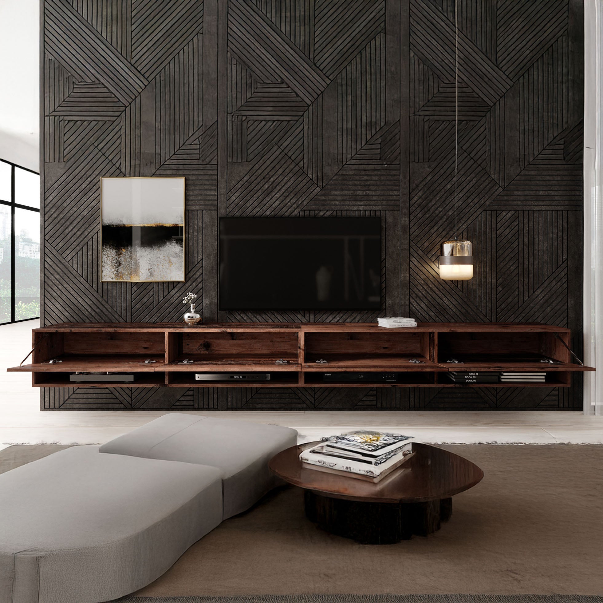 Asino - TV-Meubel  - Old wood  - 280 cm