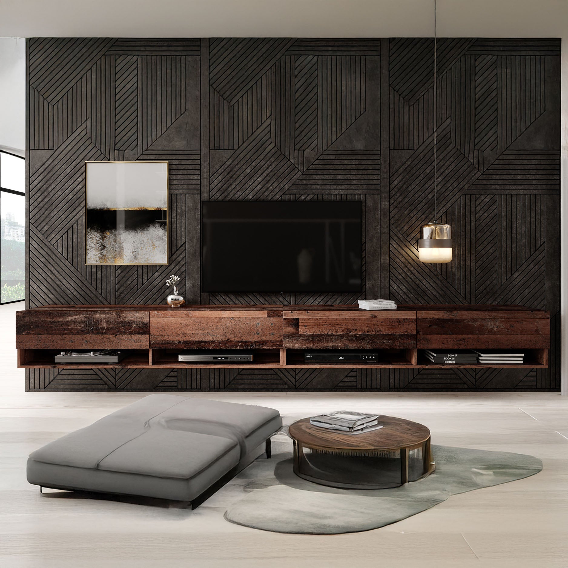 Asino - TV-Meubel  - Old wood  - 280 cm