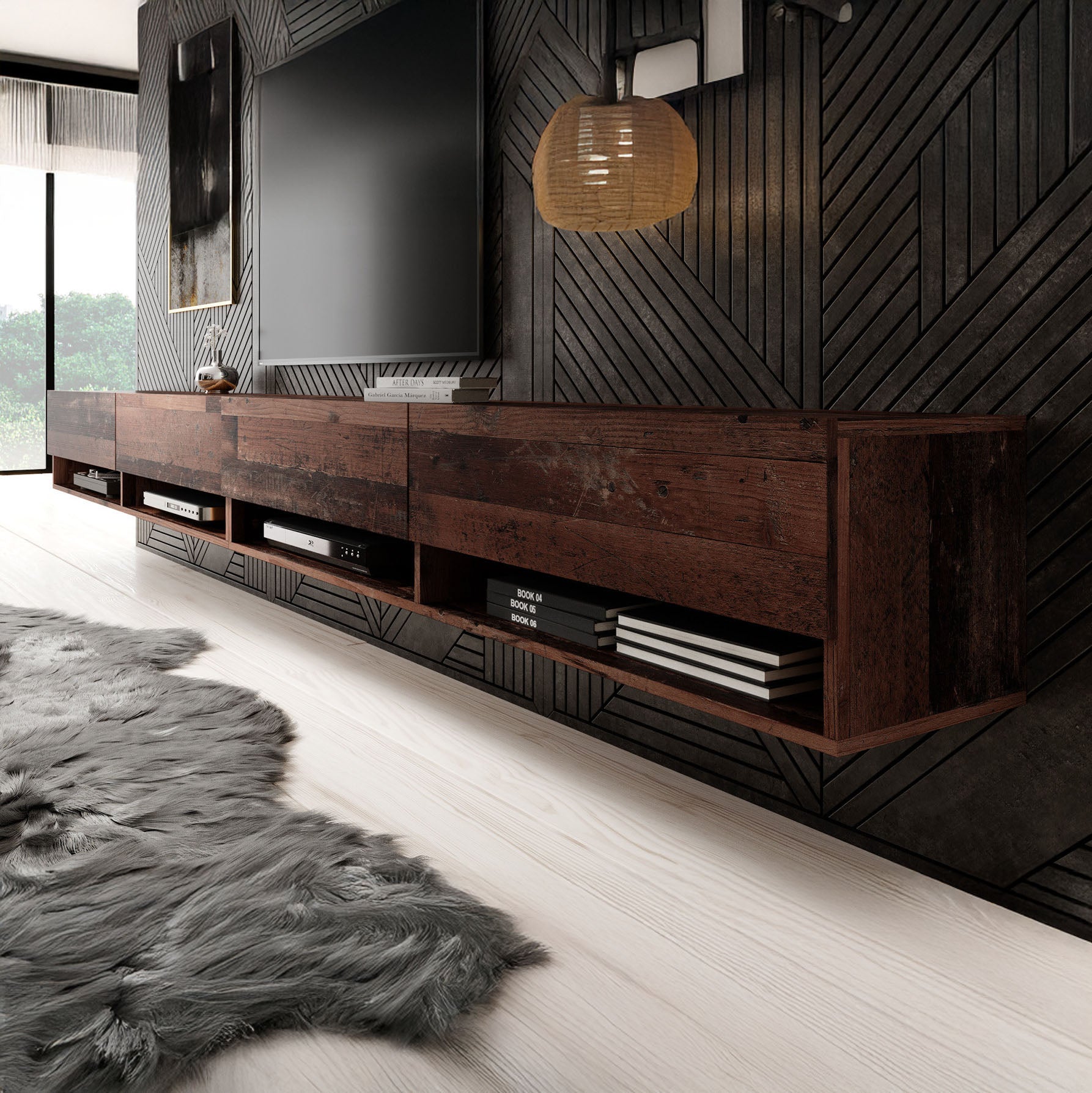 Asino - TV-Meubel  - Old wood  - 280 cm