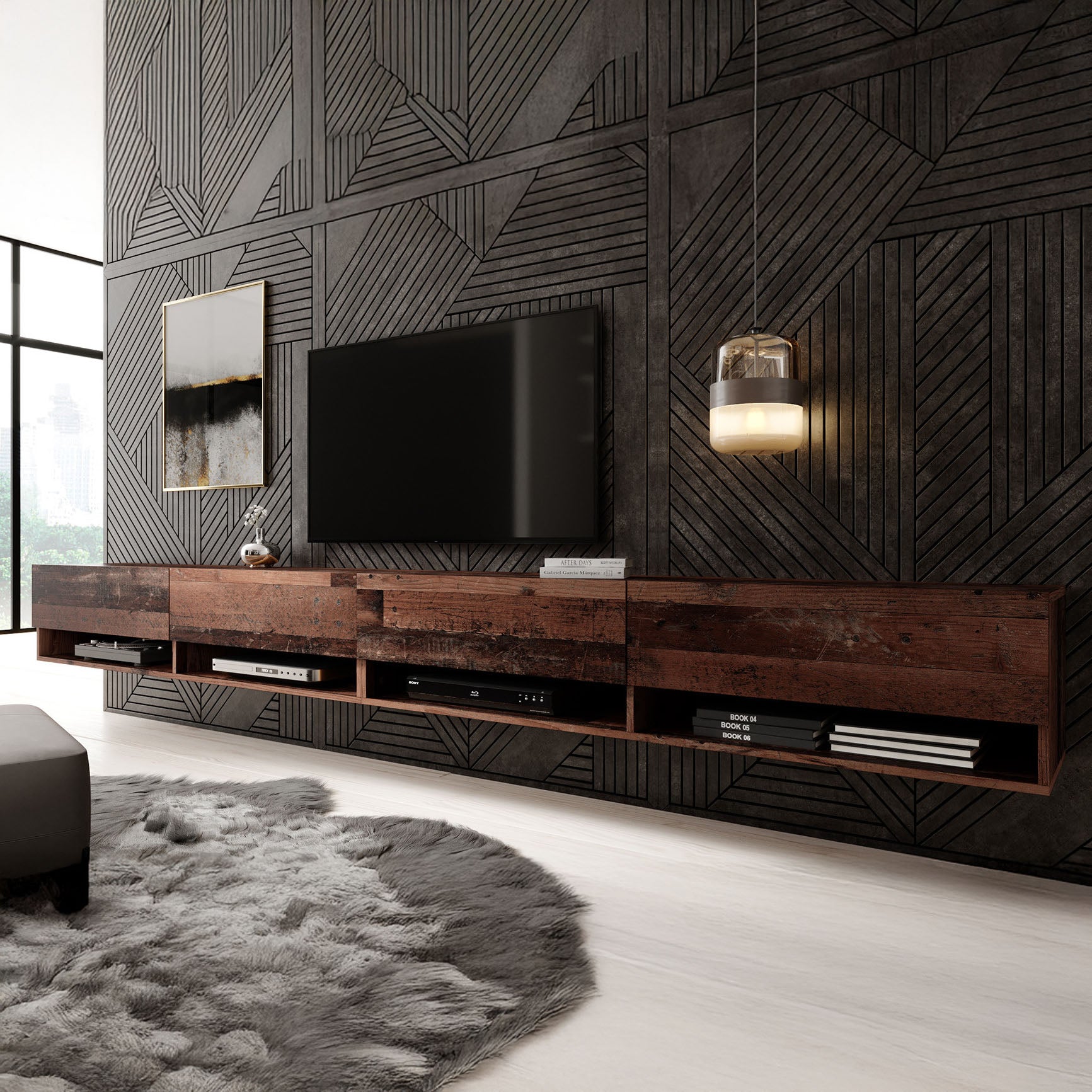 Asino - TV-Meubel  - Old wood  - 280 cm