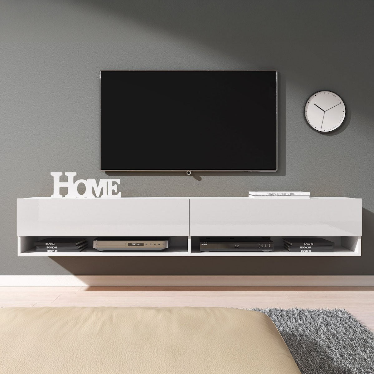 Asino - TV-Meubel  - Wit  - 180 cm