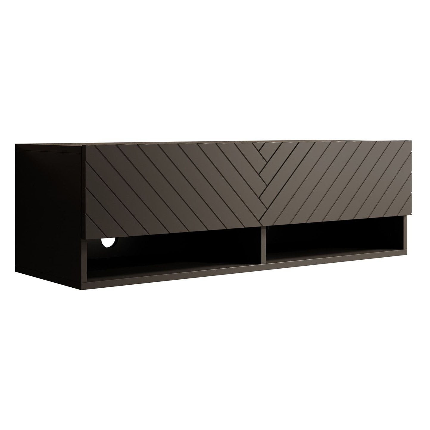 Asino - TV-Meubel  - Zwart visgraat - 100 cm