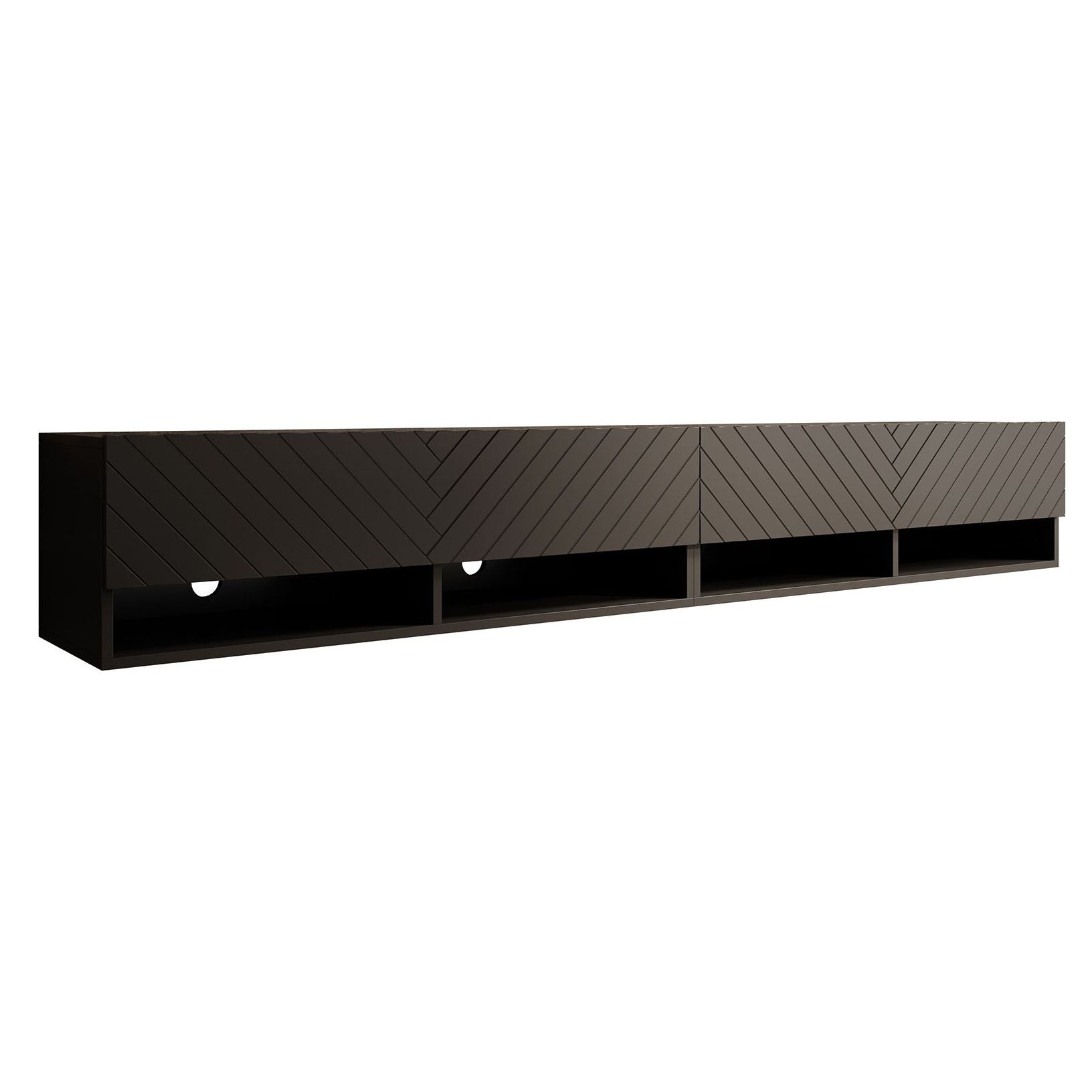 Asino - TV-Meubel  - Zwart visgraat - 200 cm