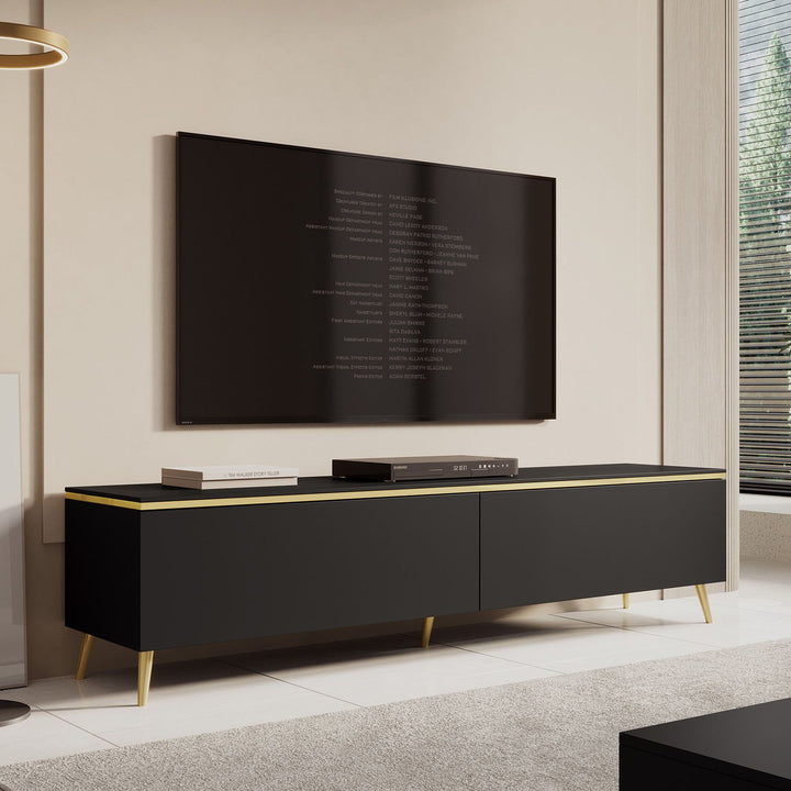 Assunta - TV-Meubel staand - Mat zwart - 180 cm