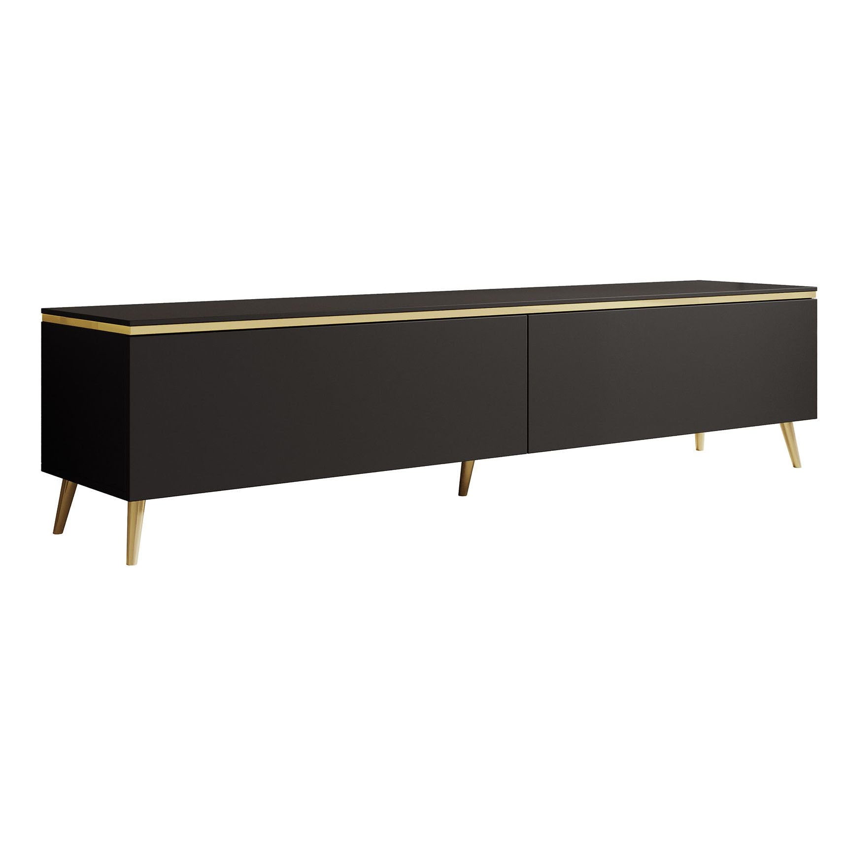 Assunta - TV-Meubel staand - Mat zwart - 180 cm