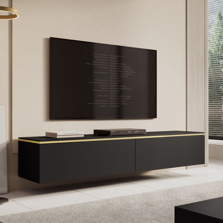 Assunta - TV-Meubel - Mat zwart - 180 cm