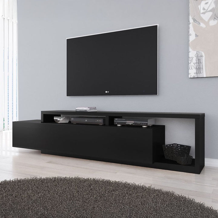 Bello - TV-Meubel met lade - Mat zwart  - 219 cm