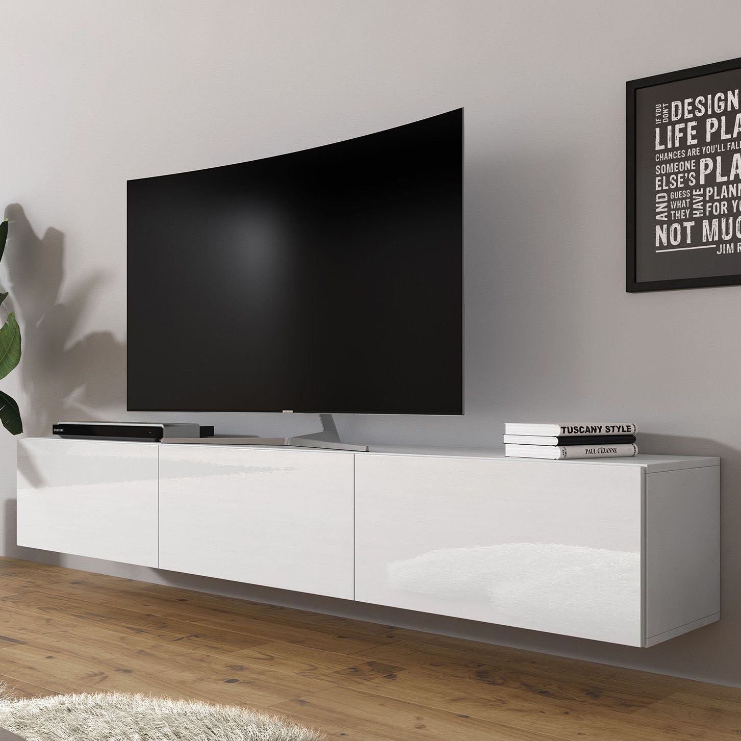 Bonzo - TV-Meubel - Wit - 180 cm