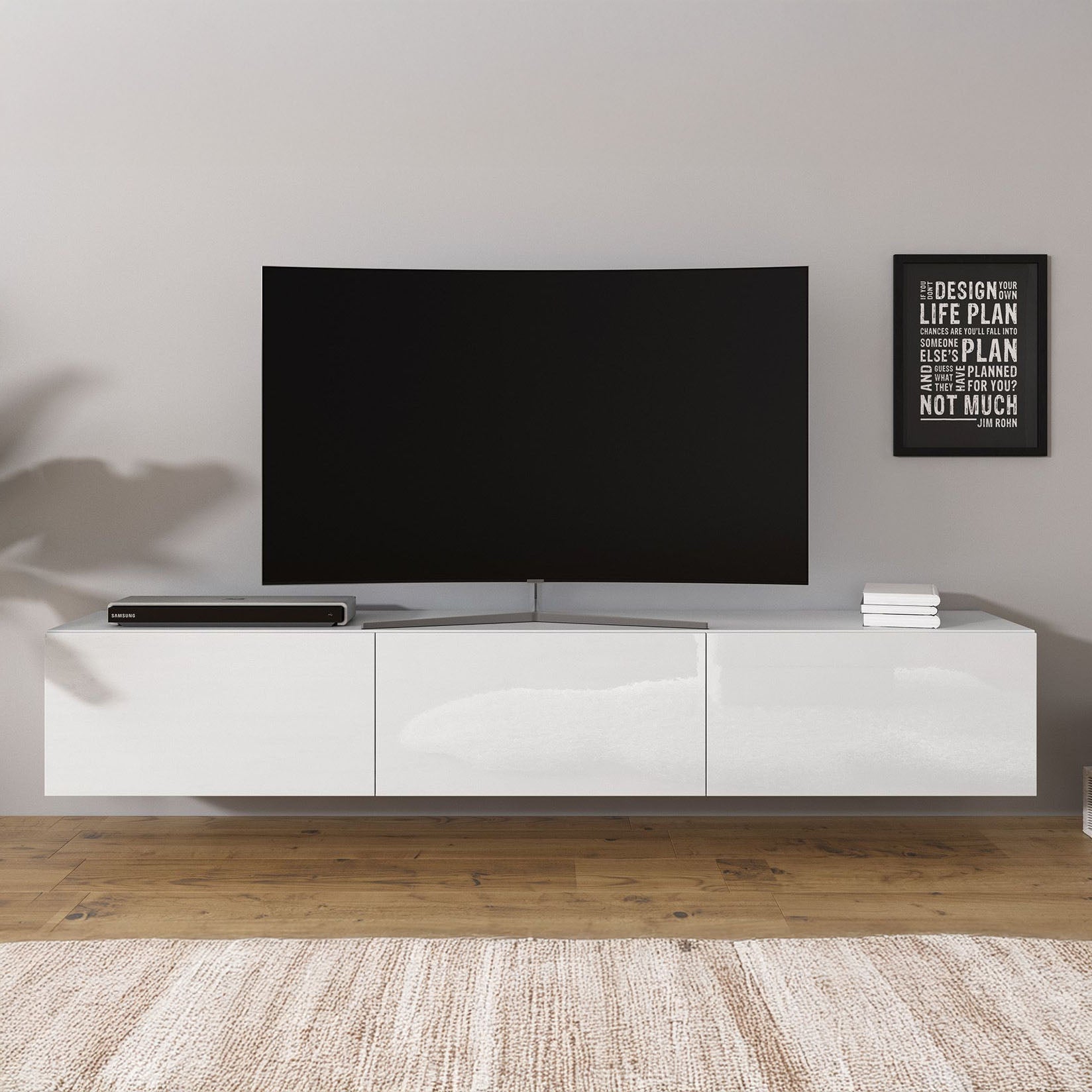 Bonzo - TV-Meubel - Wit - 180 cm