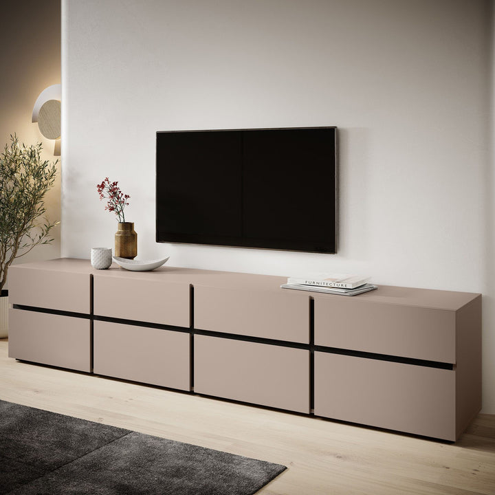 Cainan - TV-Meubel - met 4 lades - Beige  - 225 cm