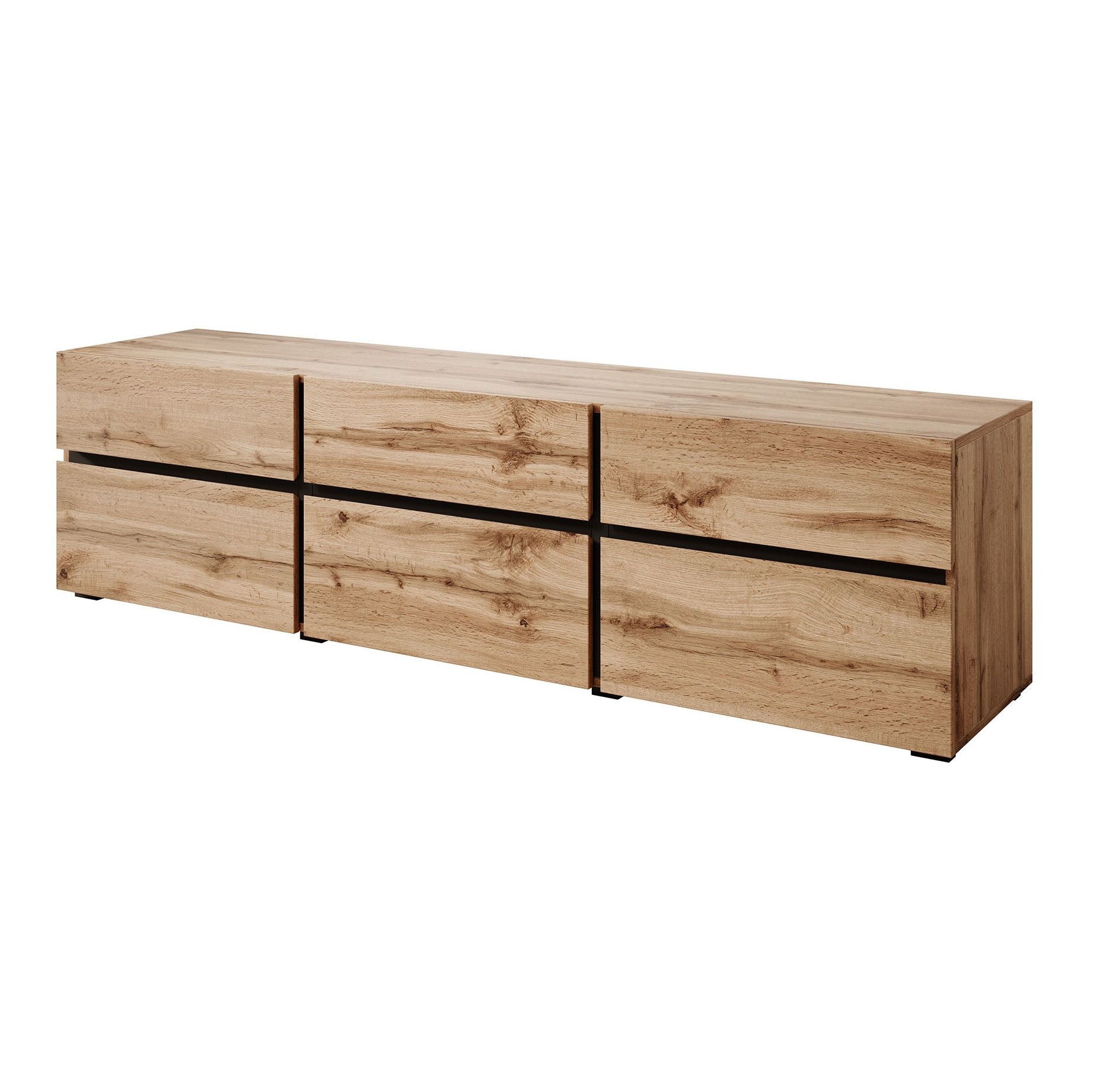 Cainan - TV-Meubel - met 3 lades - Eiken  - 180 cm