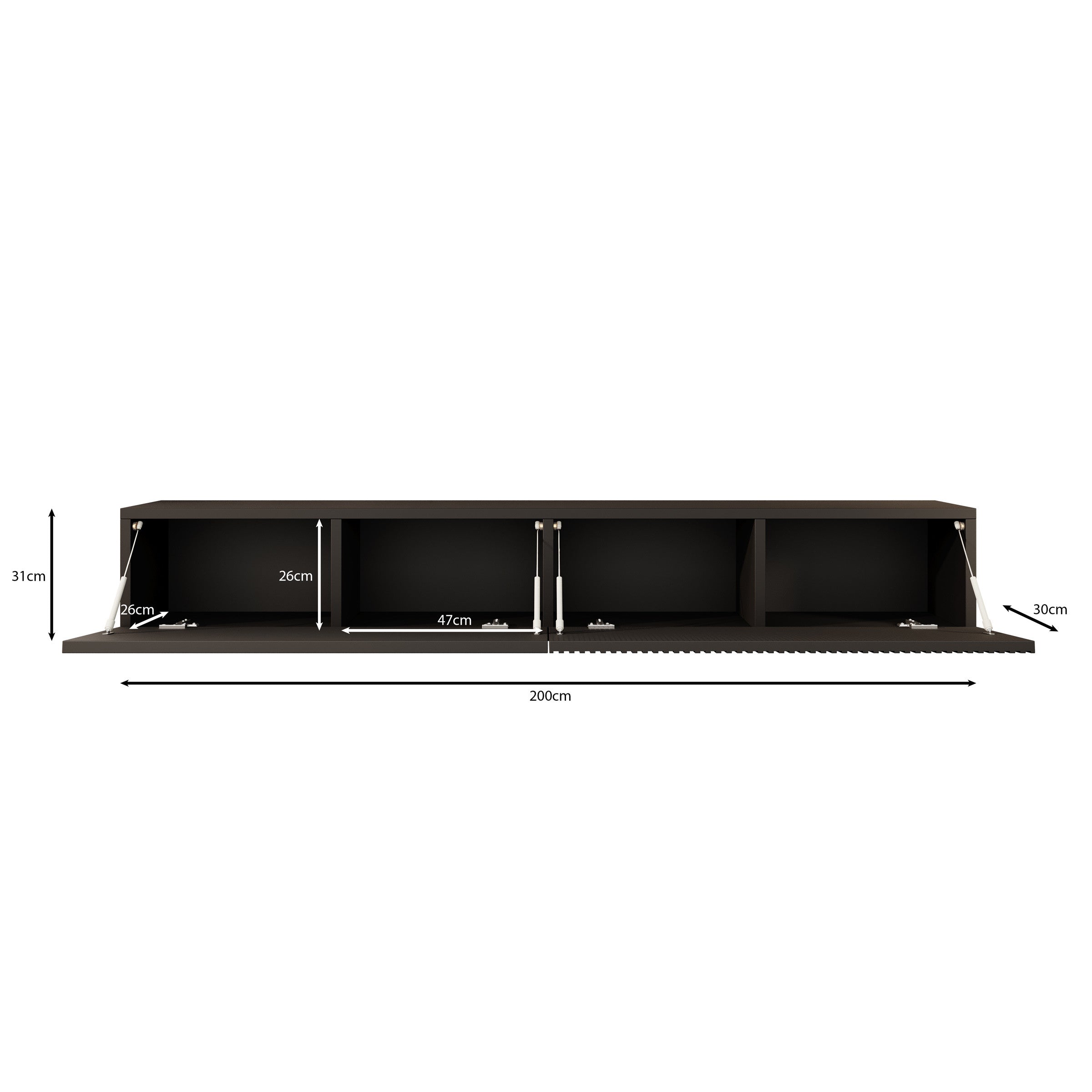 Caius - TV-Meubel - Zwart/eiken