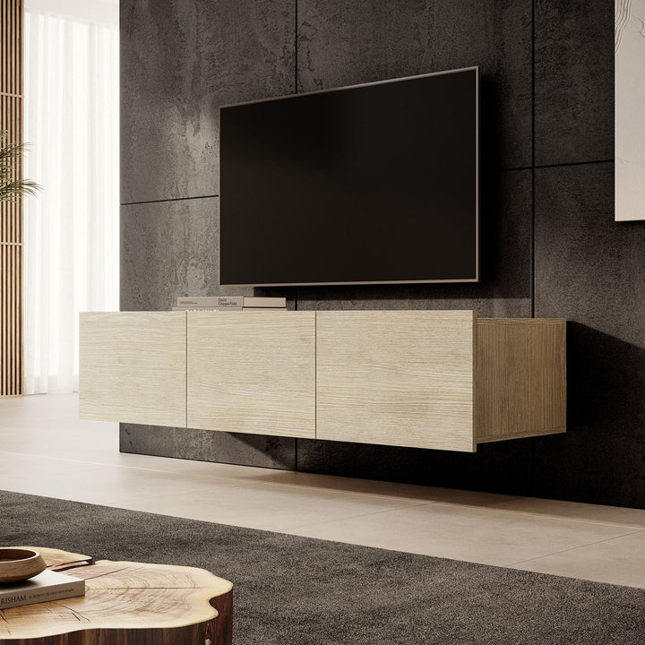 Calabas - TV-Meubel met 3 deuren - Eiken - 150 cm