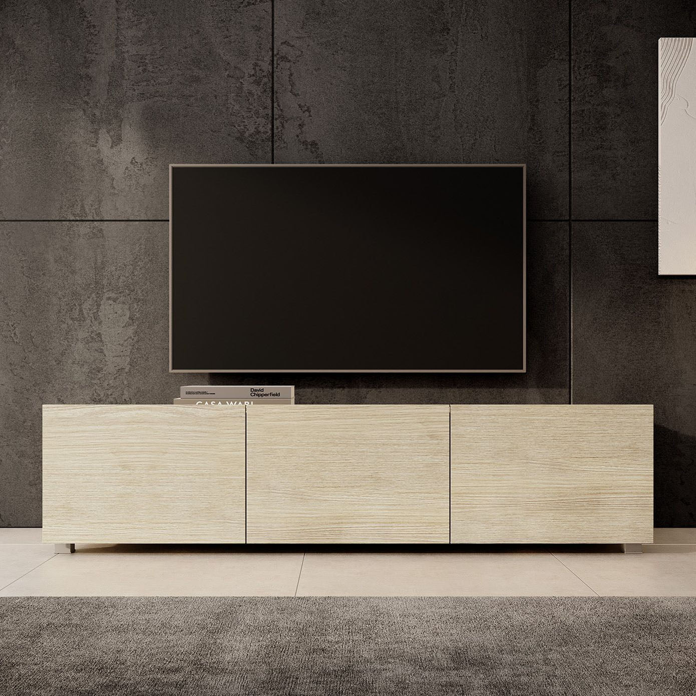 Calabas - TV-Meubel met 3 deuren - Eiken - 150 cm